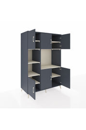 Kronos Dolap 9 Raflı 6 Kapaklı 132x59x195 Antrasit-Antrasit/Aytaşı