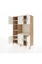 Kronos Dolap 9 Raflı 6 Kapaklı 132x59x195 Çam-Aytaşı/Aytaşı