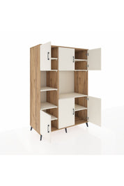 Kronos Dolap 9 Raflı 6 Kapaklı 132x59x195 Çam-Aytaşı/Aytaşı