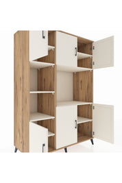 Kronos Dolap 9 Raflı 6 Kapaklı 132x59x195 Çam-Aytaşı/Aytaşı