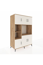 Kronos Dolap 9 Raflı 6 Kapaklı 132x59x195 Çam-Aytaşı/Çam