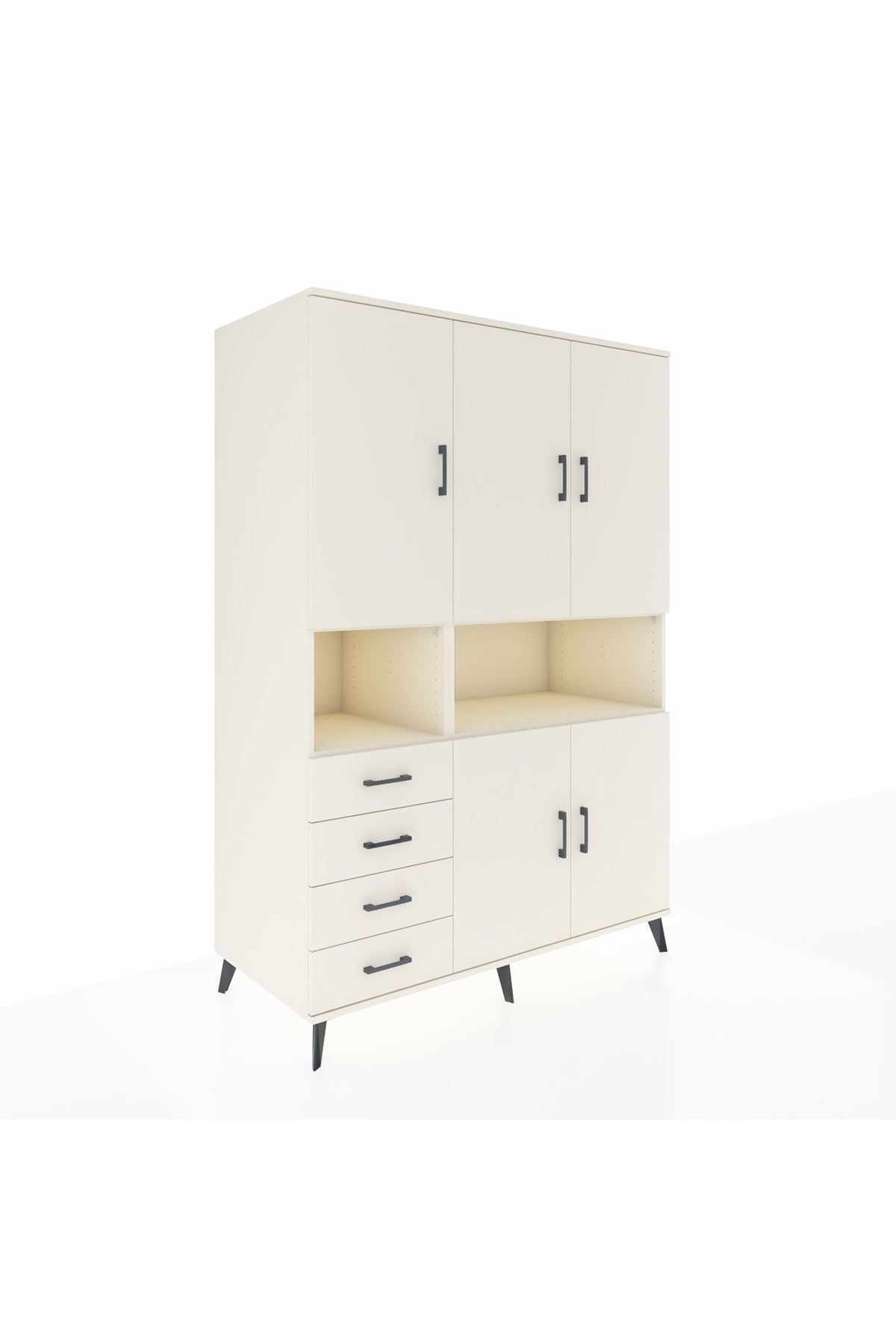 Kronos Dolap 7 Raflı 4 Çekmeceli 5 Kapaklı 132x59x195 Aytaşı-Aytaşı/Aytaşı