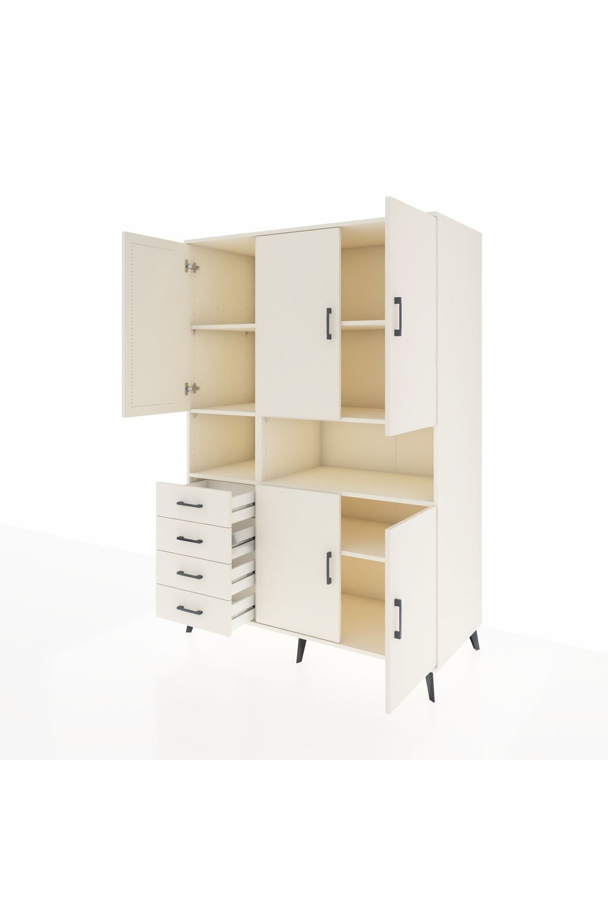 Kronos Dolap 7 Raflı 4 Çekmeceli 5 Kapaklı 132x59x195 Aytaşı-Aytaşı/Aytaşı