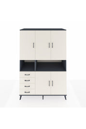 Kronos Dolap 7 Raflı 4 Çekmeceli 5 Kapaklı 132x59x195 Antrasit-Aytaşı/Aytaşı