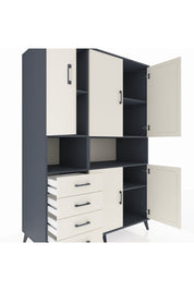Kronos Dolap 7 Raflı 4 Çekmeceli 5 Kapaklı 132x59x195 Antrasit-Aytaşı/Aytaşı