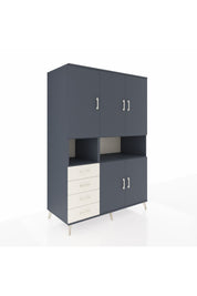 Kronos Dolap 7 Raflı 4 Çekmeceli 5 Kapaklı 132x59x195 Antrasit-Antrasit/Aytaşı