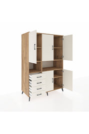Kronos Dolap 7 Raflı 4 Çekmeceli 5 Kapaklı 132x59x195 Çam-Aytaşı/Aytaşı