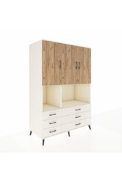 Kronos Dolap 6 Raflı 6 Çekmeceli 3 Kapaklı 132x59x195 Aytaşı-Çam/Aytaşı