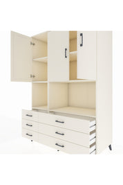 Kronos Dolap 6 Raflı 6 Çekmeceli 3 Kapaklı 132x59x195 Aytaşı-Aytaşı/Aytaşı