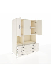 Kronos Dolap 6 Raflı 6 Çekmeceli 3 Kapaklı 132x59x195 Aytaşı-Aytaşı/Aytaşı