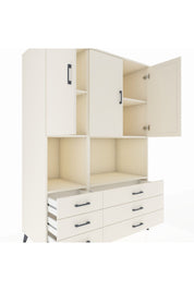 Kronos Dolap 6 Raflı 6 Çekmeceli 3 Kapaklı 132x59x195 Aytaşı-Aytaşı/Aytaşı