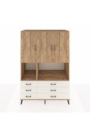 Kronos Dolap 6 Raflı 6 Çekmeceli 3 Kapaklı 132x59x195 Çam-Çam/Aytaşı