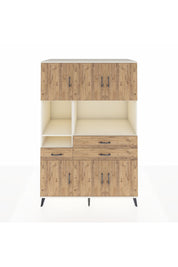 Kronos Dolap 9 Raflı 3 Çekmeceli 6 Kapaklı 132x59x195 Aytaşı-Çam/Çam