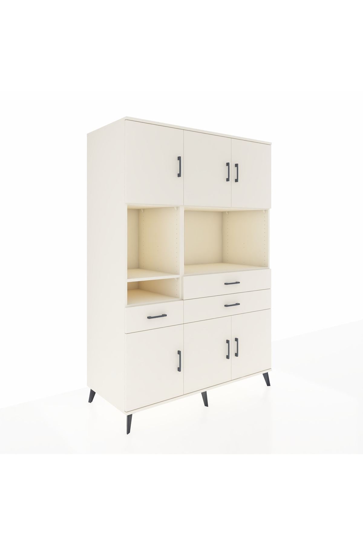 Kronos Dolap 9 Raflı 3 Çekmeceli 6 Kapaklı 132x59x195 Aytaşı-Aytaşı/Aytaşı