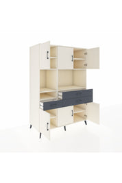 Kronos Dolap 9 Raflı 3 Çekmeceli 6 Kapaklı 132x59x195 Aytaşı-Aytaşı/Antrasit