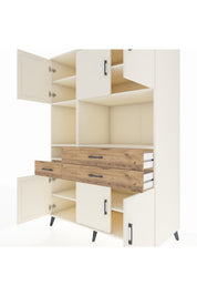 Kronos Dolap 9 Raflı 3 Çekmeceli 6 Kapaklı 132x59x195 Aytaşı-Aytaşı/Çam