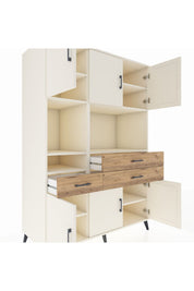 Kronos Dolap 9 Raflı 3 Çekmeceli 6 Kapaklı 132x59x195 Aytaşı-Aytaşı/Çam