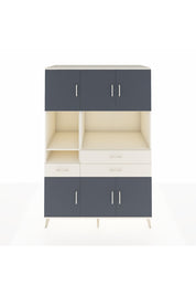 Kronos Dolap 9 Raflı 3 Çekmeceli 6 Kapaklı 132x59x195 Aytaşı-Antrasit/Aytaşı