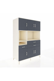 Kronos Dolap 9 Raflı 3 Çekmeceli 6 Kapaklı 132x59x195 Aytaşı-Antrasit/Antrasit