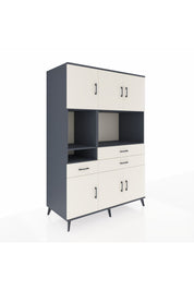 Kronos Dolap 9 Raflı 3 Çekmeceli 6 Kapaklı 132x59x195 Antrasit-Aytaşı/Aytaşı