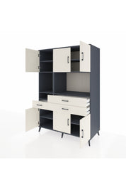 Kronos Dolap 9 Raflı 3 Çekmeceli 6 Kapaklı 132x59x195 Antrasit-Aytaşı/Aytaşı