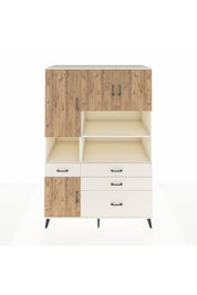 Kronos Dolap 9 Raflı 4 Çekmeceli 4 Kapaklı 132x59x195 Aytaşı-Çam/Aytaşı