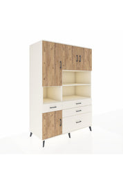 Kronos Dolap 9 Raflı 4 Çekmeceli 4 Kapaklı 132x59x195 Aytaşı-Çam/Aytaşı