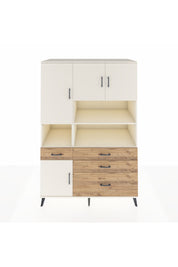 Kronos Dolap 9 Raflı 4 Çekmeceli 4 Kapaklı 132x59x195 Aytaşı-Aytaşı/Çam