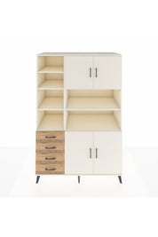 Kronos Dolap 9 Raflı 4 Çekmeceli 4 Kapaklı 132x59x195 Aytaşı-Aytaşı/Çam