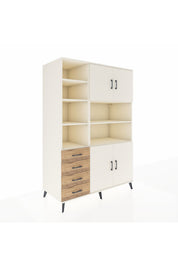 Kronos Dolap 9 Raflı 4 Çekmeceli 4 Kapaklı 132x59x195 Aytaşı-Aytaşı/Çam