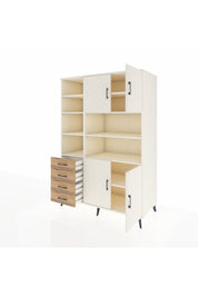Kronos Dolap 9 Raflı 4 Çekmeceli 4 Kapaklı 132x59x195 Aytaşı-Aytaşı/Çam