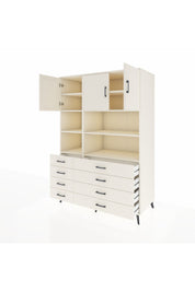 Kronos Dolap 8 Raflı 8 Çekmeceli 3 Kapaklı 132x59x195 Aytaşı-Aytaşı/Aytaşı