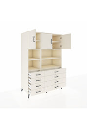 Kronos Dolap 8 Raflı 8 Çekmeceli 3 Kapaklı 132x59x195 Aytaşı-Aytaşı/Aytaşı