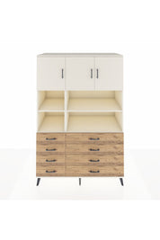 Kronos Dolap 8 Raflı 8 Çekmeceli 3 Kapaklı 132x59x195 Aytaşı-Aytaşı/Çam