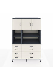 Kronos Dolap 8 Raflı 8 Çekmeceli 3 Kapaklı 132x59x195 Antrasit-Aytaşı/Aytaşı