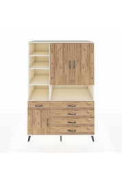 Kronos Dolap 8 Raflı 5 Çekmeceli 3 Kapaklı 132x59x195 Aytaşı-Çam/Çam