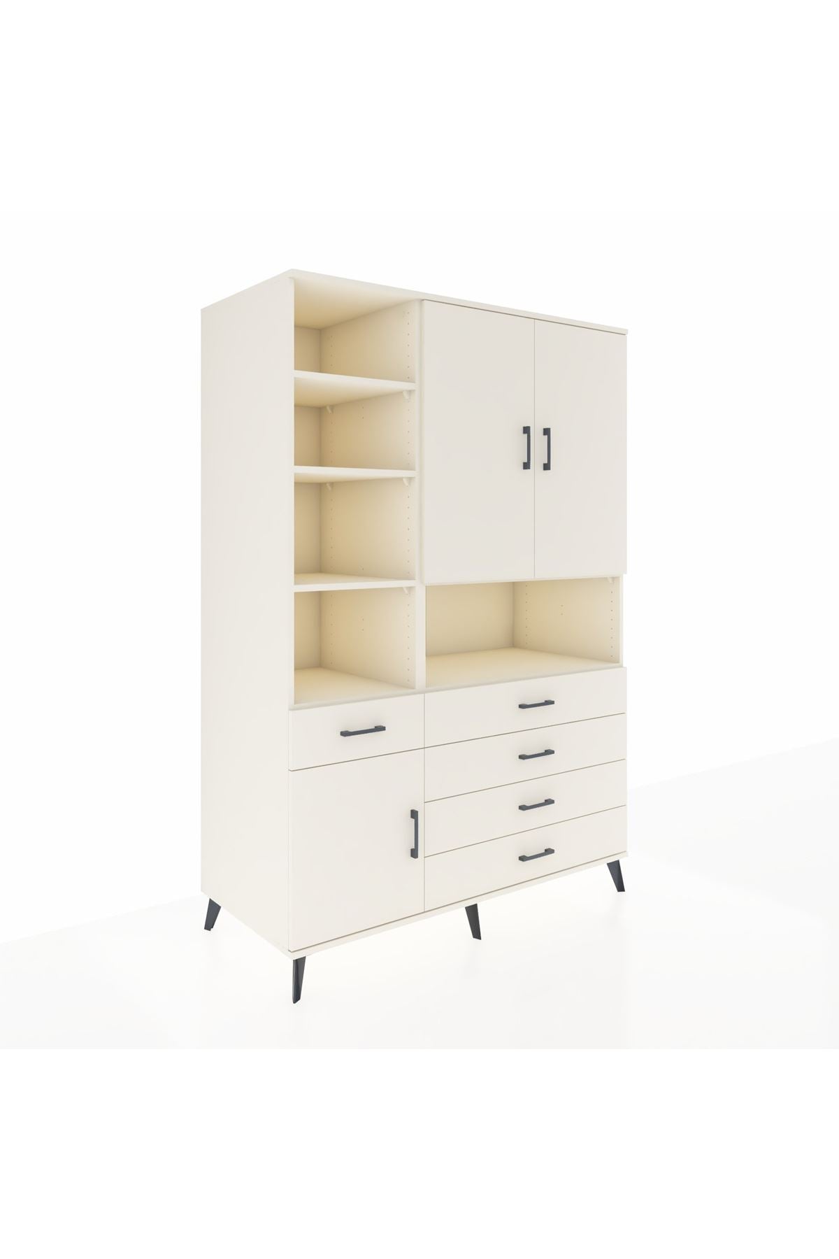 Kronos Dolap 8 Raflı 5 Çekmeceli 3 Kapaklı 132x59x195 Aytaşı-Aytaşı/Aytaşı