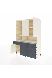 Kronos Dolap 8 Raflı 5 Çekmeceli 3 Kapaklı 132x59x195 Aytaşı-Aytaşı/Antrasit