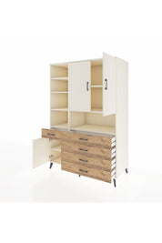 Kronos Dolap 8 Raflı 5 Çekmeceli 3 Kapaklı 132x59x195 Aytaşı-Aytaşı/Çam