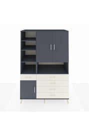 Kronos Dolap 8 Raflı 5 Çekmeceli 3 Kapaklı 132x59x195 Antrasit-Antrasit/Aytaşı