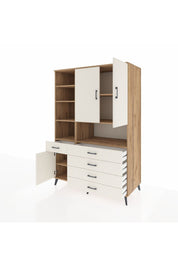 Kronos Dolap 8 Raflı 5 Çekmeceli 3 Kapaklı 132x59x195 Çam-Aytaşı/Aytaşı