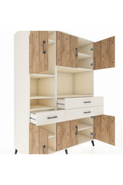 Kronos Dolap 9 Raflı 3 Çekmeceli 6 Kapaklı 132x59x195 Aytaşı-Çam/Aytaşı