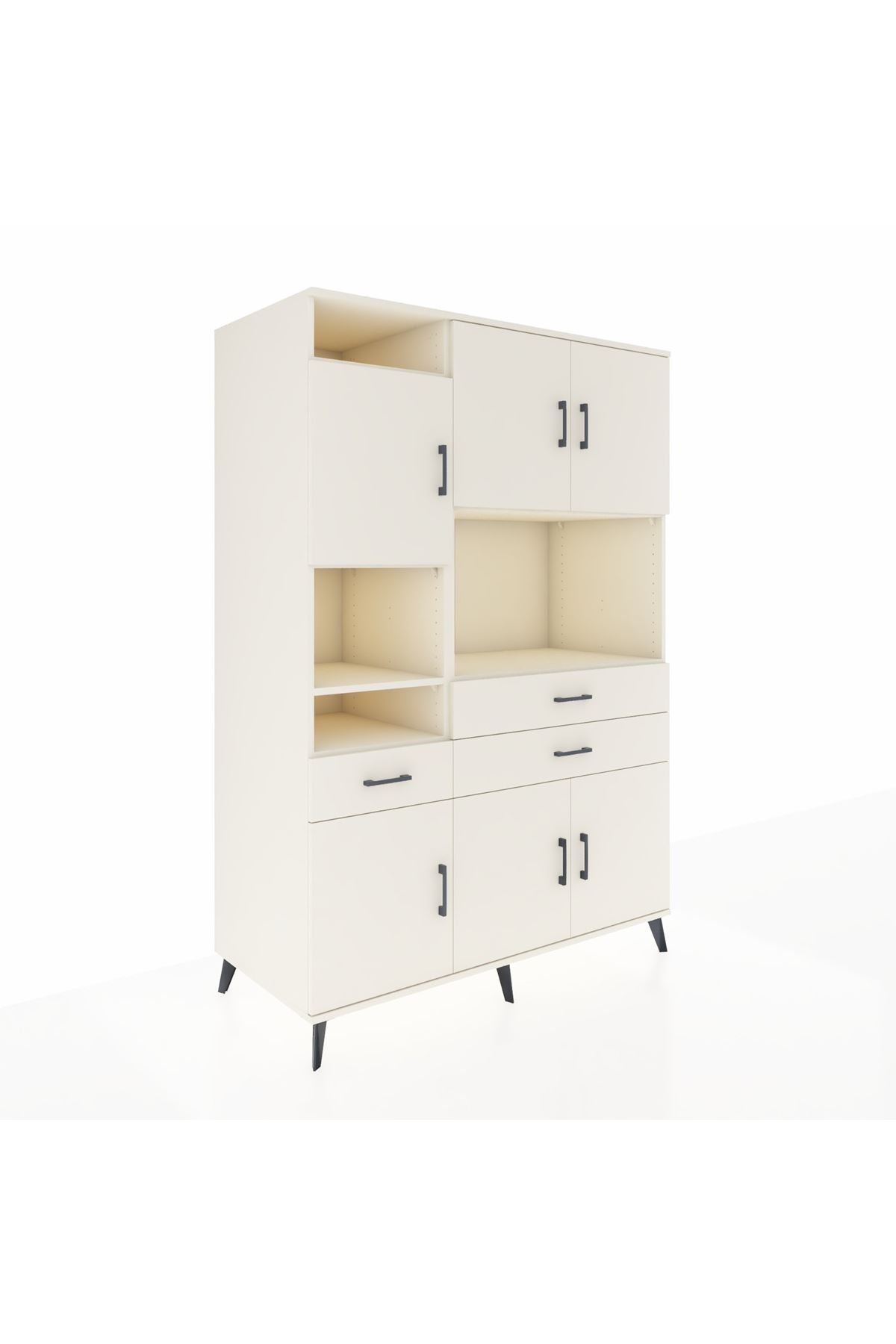 Kronos Dolap 9 Raflı 3 Çekmeceli 6 Kapaklı 132x59x195 Aytaşı-Aytaşı/Aytaşı