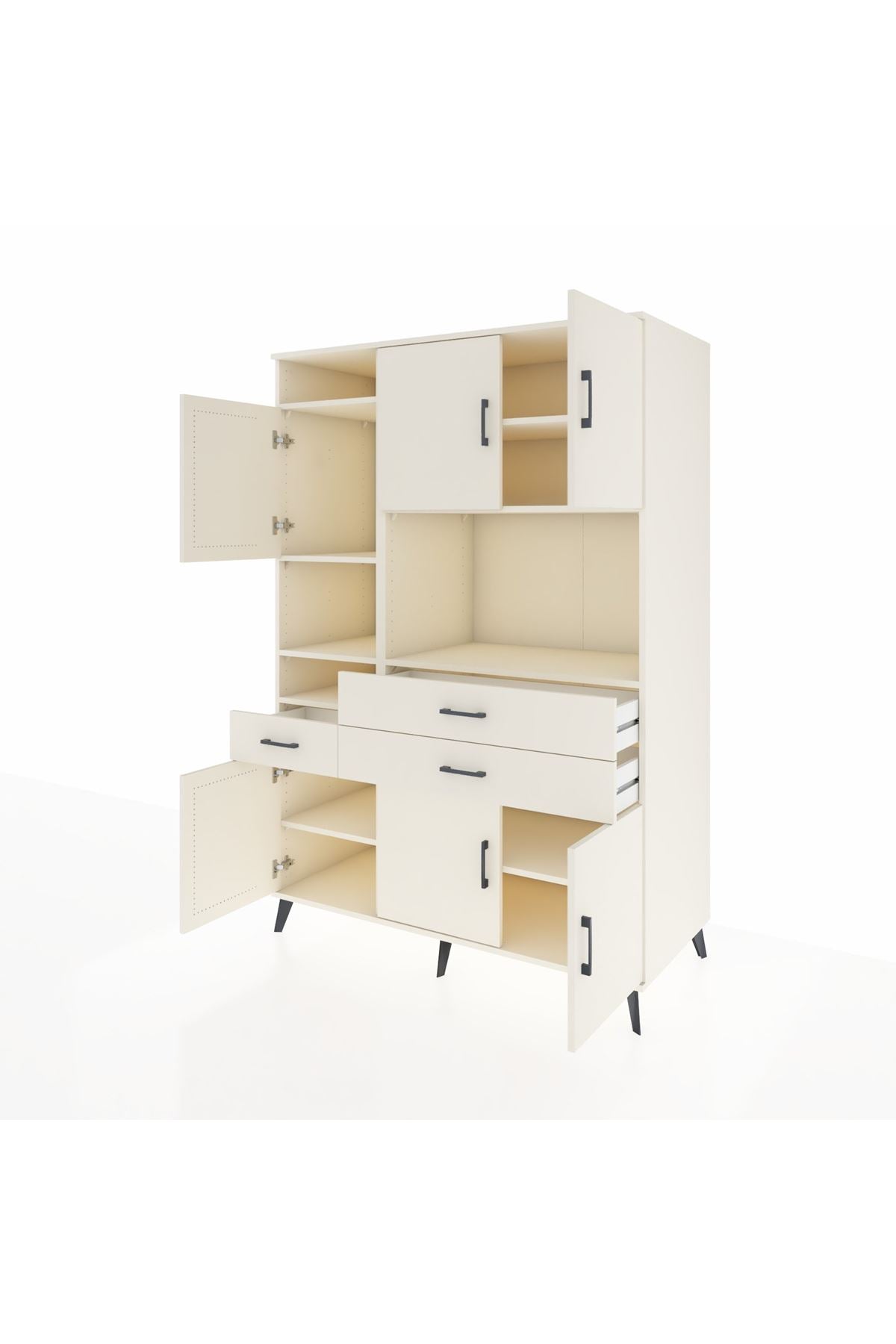 Kronos Dolap 9 Raflı 3 Çekmeceli 6 Kapaklı 132x59x195 Aytaşı-Aytaşı/Aytaşı