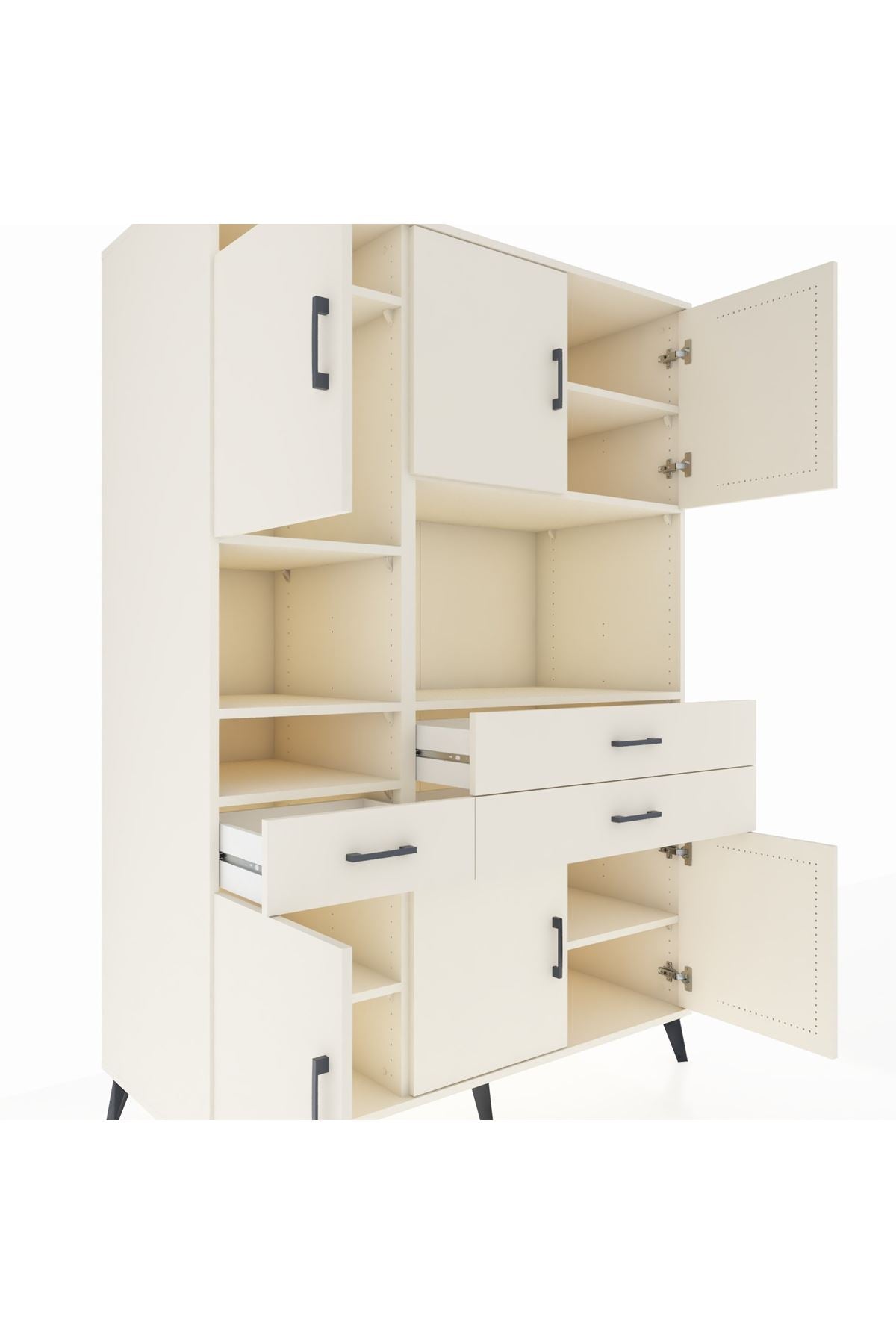 Kronos Dolap 9 Raflı 3 Çekmeceli 6 Kapaklı 132x59x195 Aytaşı-Aytaşı/Aytaşı