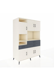 Kronos Dolap 9 Raflı 3 Çekmeceli 6 Kapaklı 132x59x195 Aytaşı-Aytaşı/Antrasit