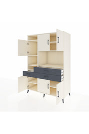 Kronos Dolap 9 Raflı 3 Çekmeceli 6 Kapaklı 132x59x195 Aytaşı-Aytaşı/Antrasit