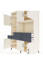 Kronos Dolap 9 Raflı 3 Çekmeceli 6 Kapaklı 132x59x195 Aytaşı-Aytaşı/Antrasit