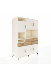 Kronos Dolap 9 Raflı 3 Çekmeceli 6 Kapaklı 132x59x195 Aytaşı-Aytaşı/Çam