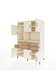 Kronos Dolap 9 Raflı 3 Çekmeceli 6 Kapaklı 132x59x195 Aytaşı-Aytaşı/Çam